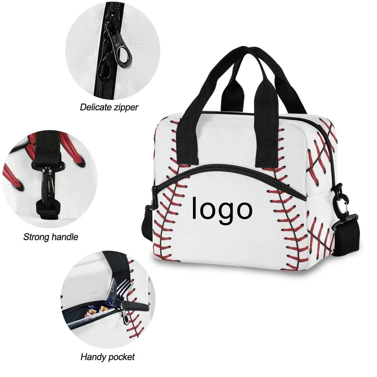 Baseball Printed Lunch Bag (direct import) 1