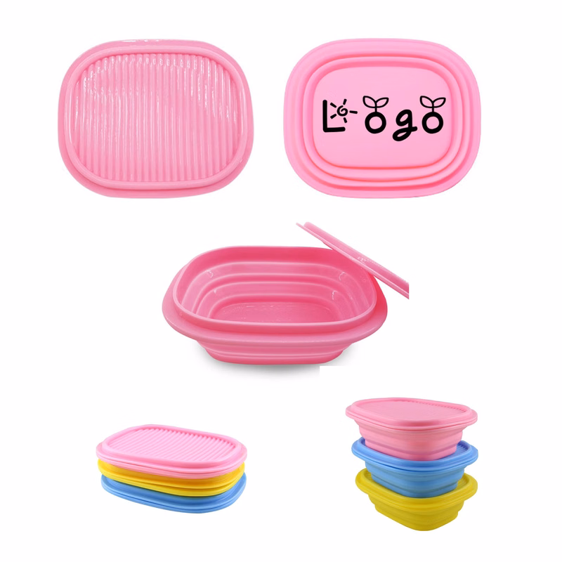 Outdoor Picnic Silicone Folding Lunch Box