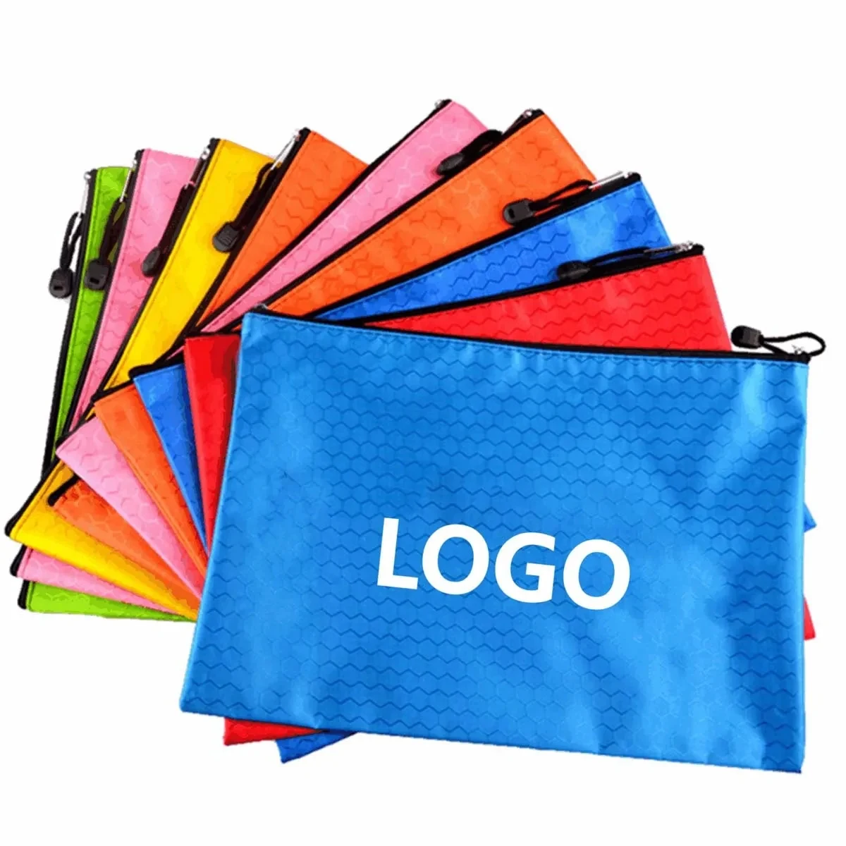A4 Size Waterproof Oxford Office Zipper File Bags 1