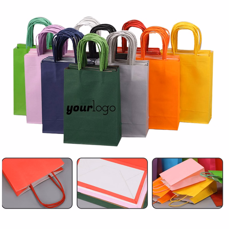Eco Kraft Printed Carry Paper Bag 120gsm