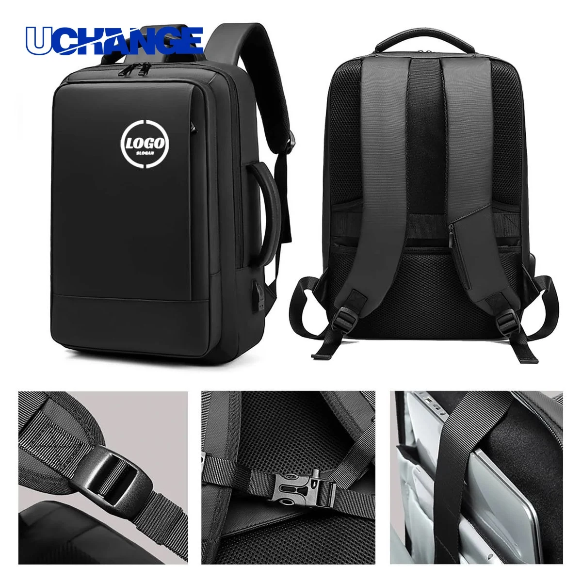 Leather-Membrane Business Backpack Organizer 1