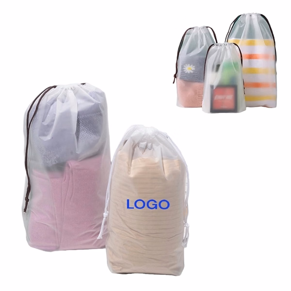Custom Waterproof Plastic Drawstring Cinch Pack — Durable Sports & Pool Backpack