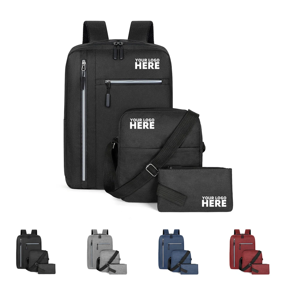 Three Pieces Computer Backpack 1
