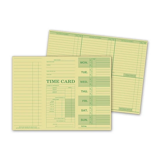 Weekly Time Cards 1