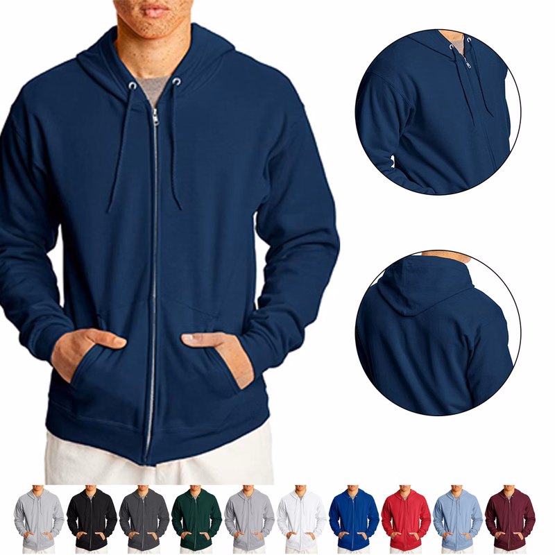 Zip Fleece Hooded Sweatshirt