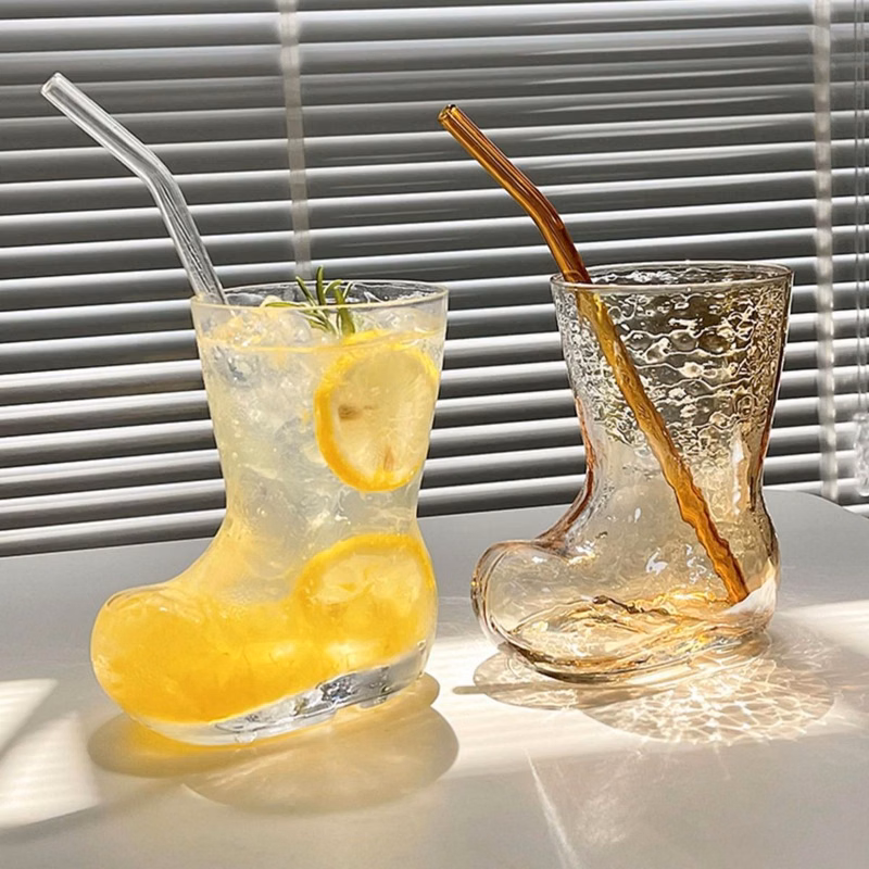 13 Oz Boot Beer Glass With Straw