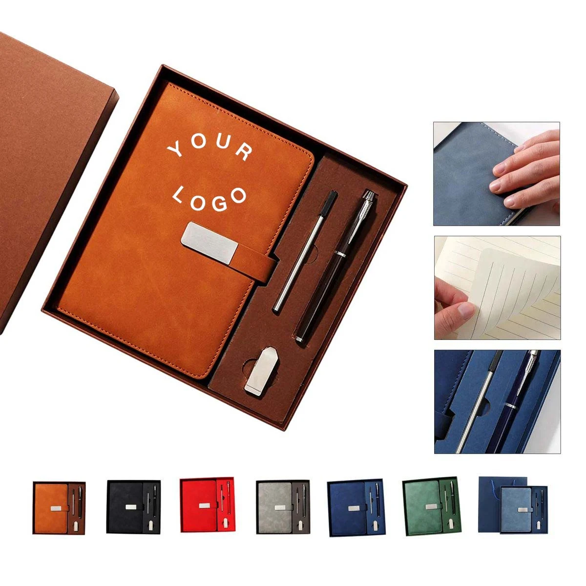 Notebook Gift Set with Color Changing Leather Cover 1
