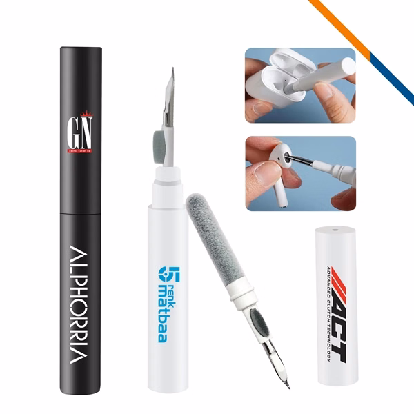 Custom Metal Dual-Head Electronics Cleaner Kit — Pocket-Size Device Care Promo