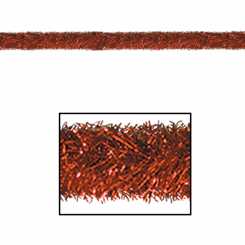 Tinsel Garlands - Red 4" x 100'