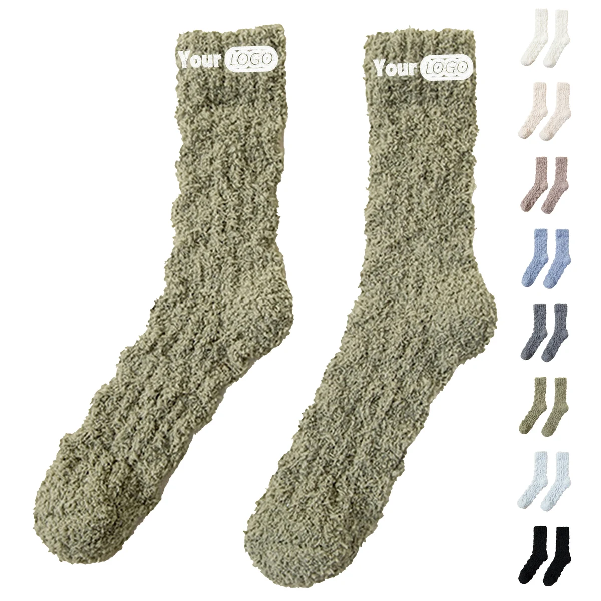 Coral Fleece Winter Sleeping Socks 1
