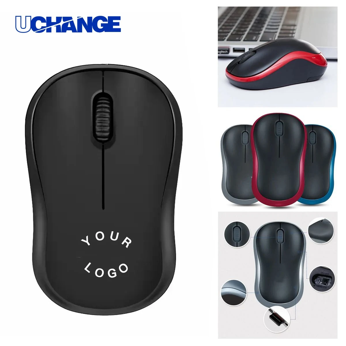 Wireless Computer Mouse Device with Ergonomic Design 1