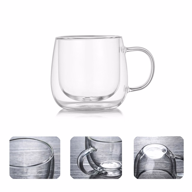 10.15 Oz Double Wall Glass Coffee Cup