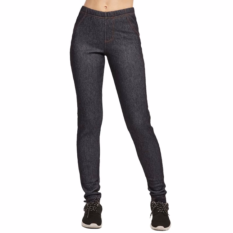 Women's Polar Fleece Jeggings - Large Black