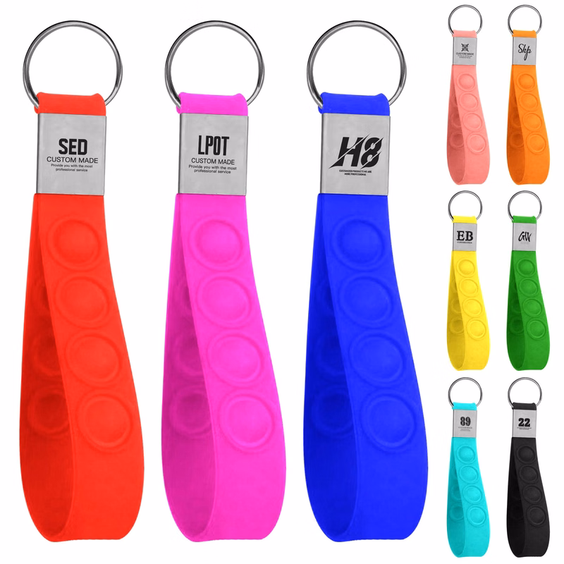 Push Pop Fidget Stress Reliever Keychain