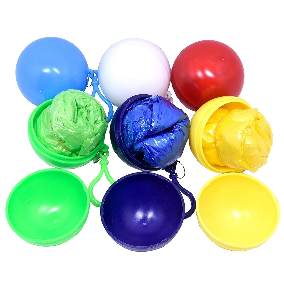 Disposable Key Chain Raincoat Poncho Ball 1