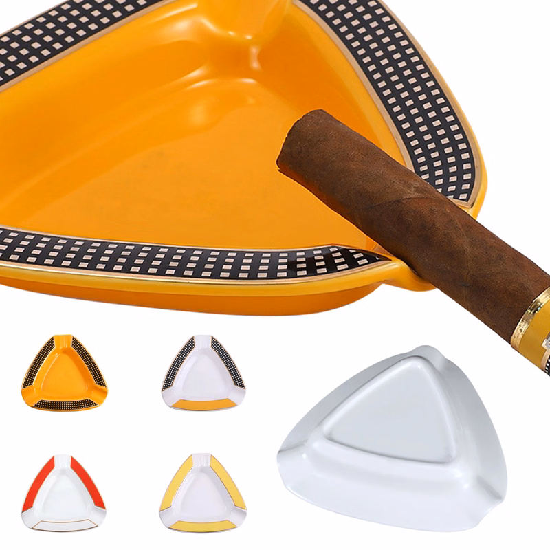 3 Slot Ceramic Ashtray