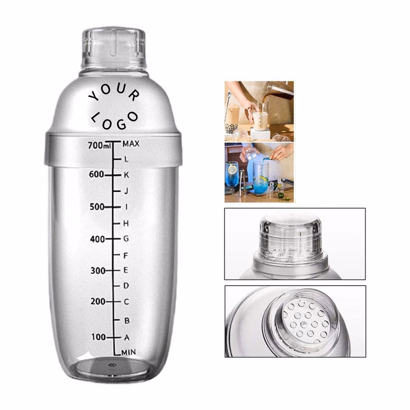 Large Capacity 24oz Black Cocktail Mixing Shaker