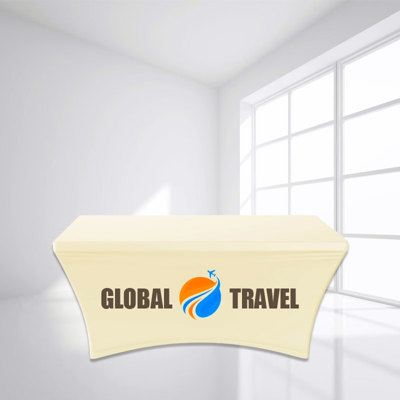 8FT Stretch Spandex Trade Show Table Cover - Full Color Imprint
