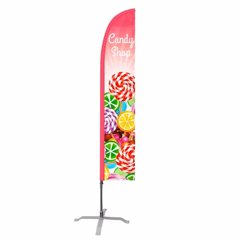 Custom Digital Printed Swooper Flags 9.5' x 2'