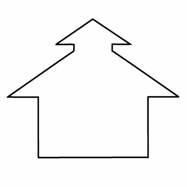 Magnet - School House Outline - Full Color