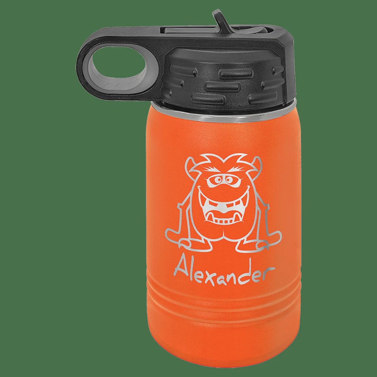 12 oz. Orange Laser Engraved Polar Camel Water Bottles 1