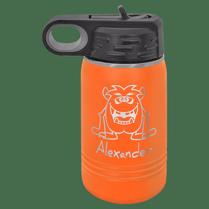 12 oz. Orange Laser Engraved Polar Camel Water Bottles