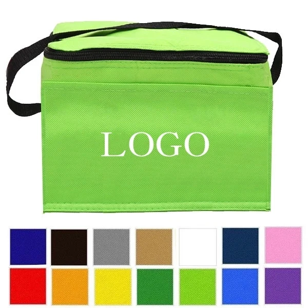 Portable 6 Can Pack Insulated Non Woven Cooler Bag 1