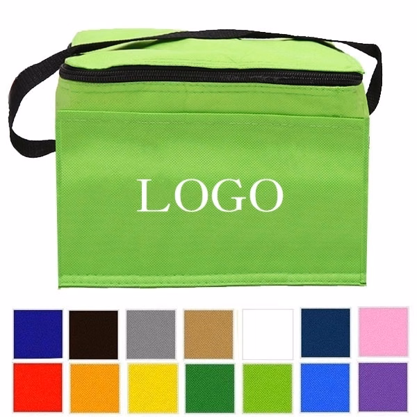 Portable 6 Can Pack Insulated Non Woven Cooler Bag