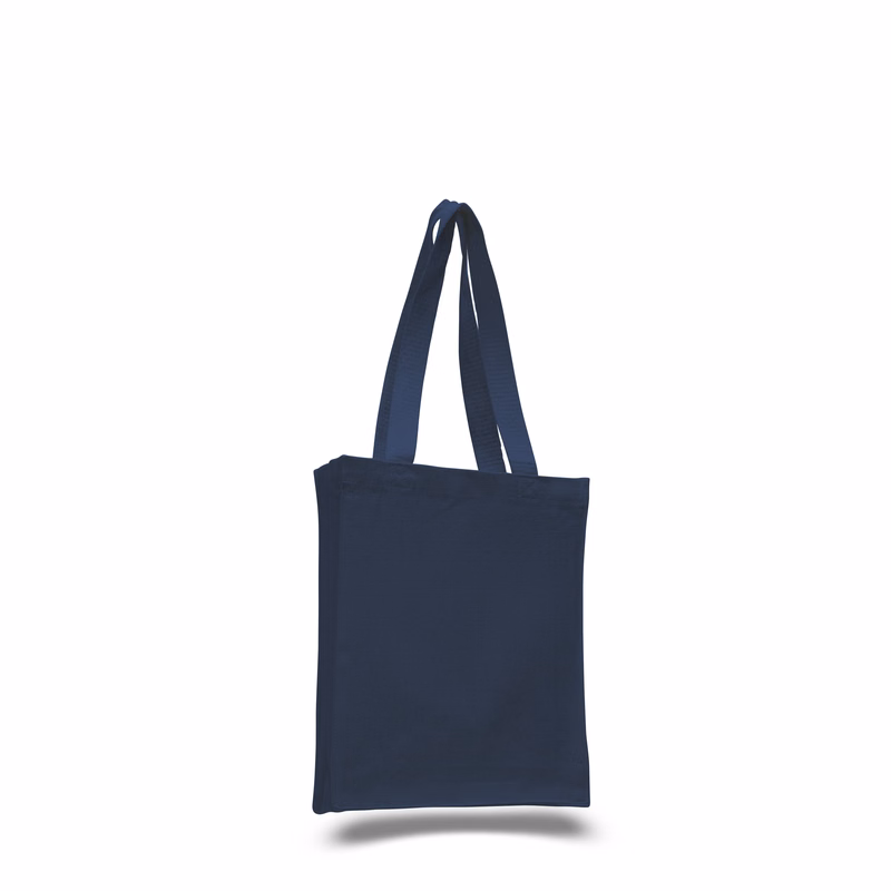 Heavy 12 oz. Cotton Canvas Book Bag Tote Bag - Colors