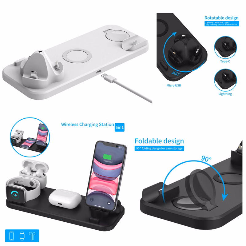Six In One Multifunctional Fast Wireless Charger