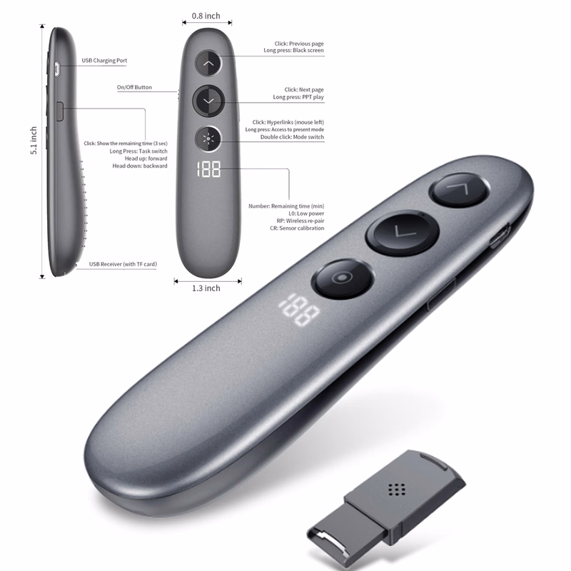 USB Rechargeable Powerpoint Presentation Clicker