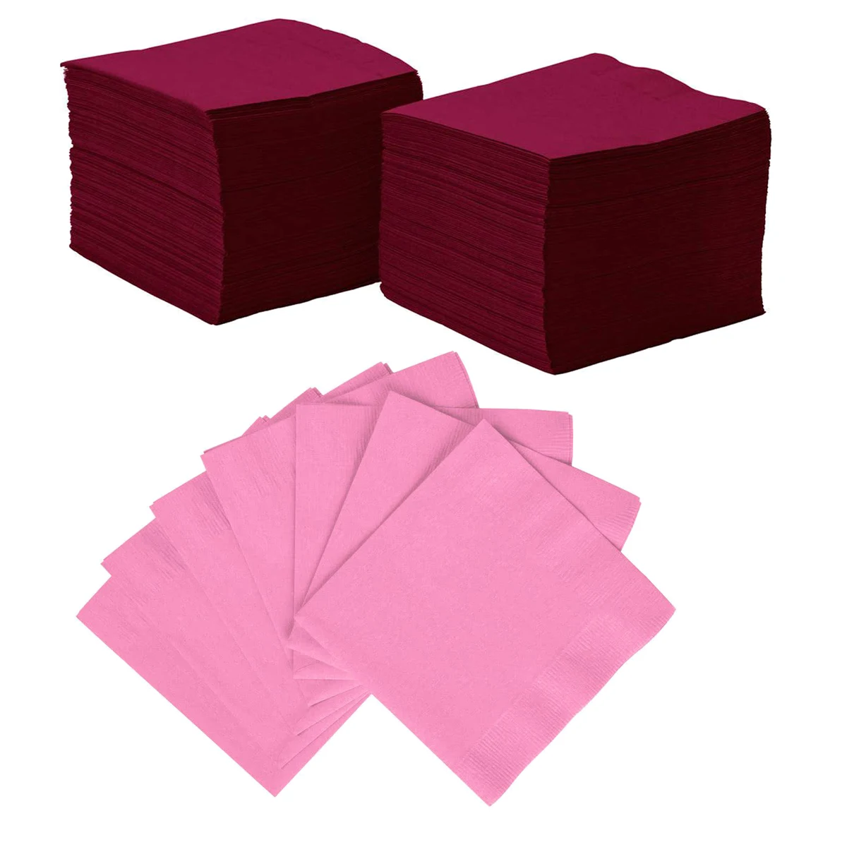1-ply 1/4 Fold 9" x 9"(unfold) 100-pack Everyday Absorbent Disposable Paper Dinner Napkins 1