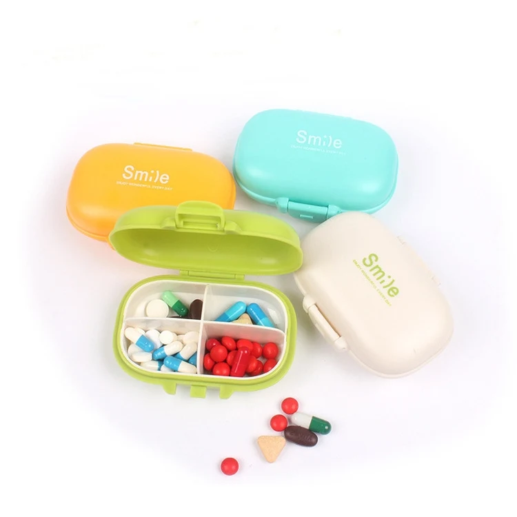 Deep 4/6 Compartment Plastic Pill Box 1