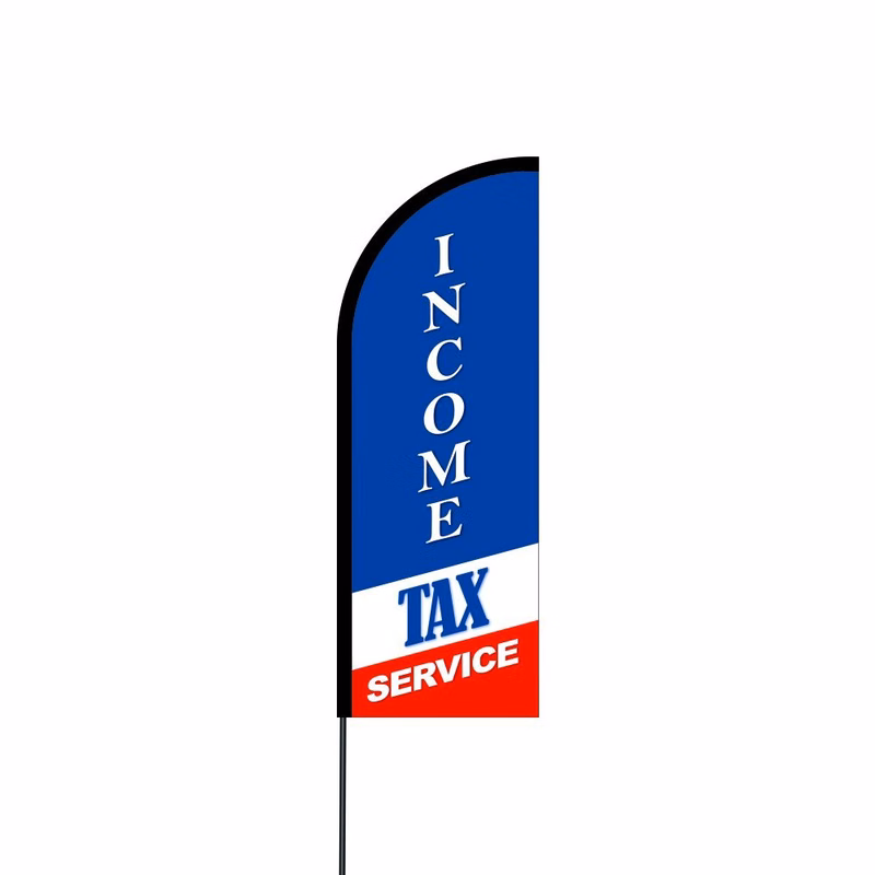 Income Tax Service 3 Flag Kit 11' Feet Feather Flag Sign Outdoor Banner