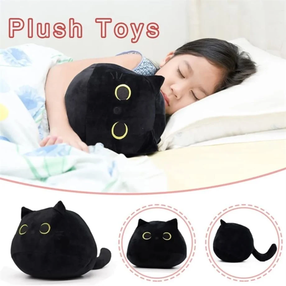 Soft Black Cat Plush Toy 1