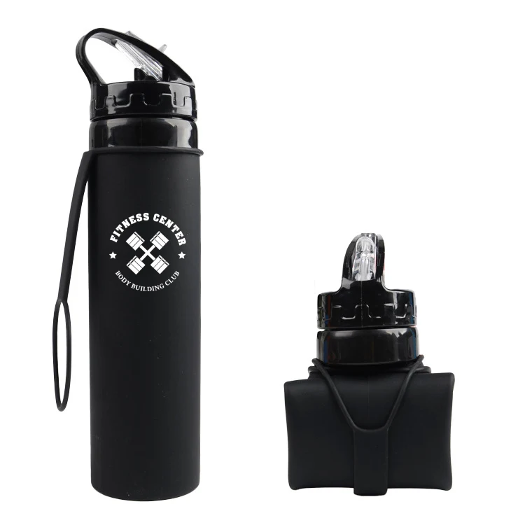 20oz Outdoor Collapsible Silicone Foldable Water Bottles 1
