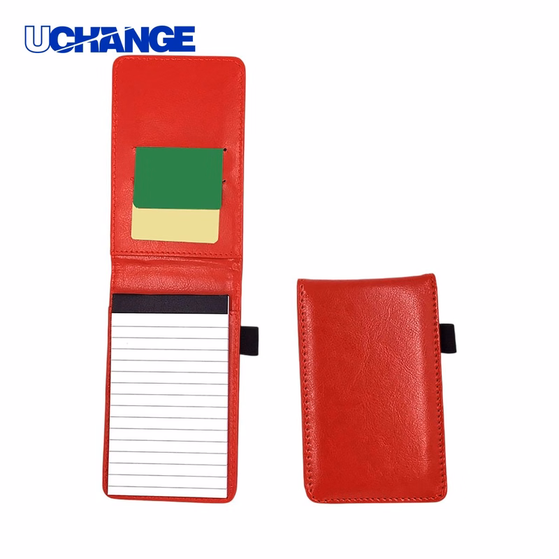 Leather Mini Pocket Notepad Set with Pen Holder