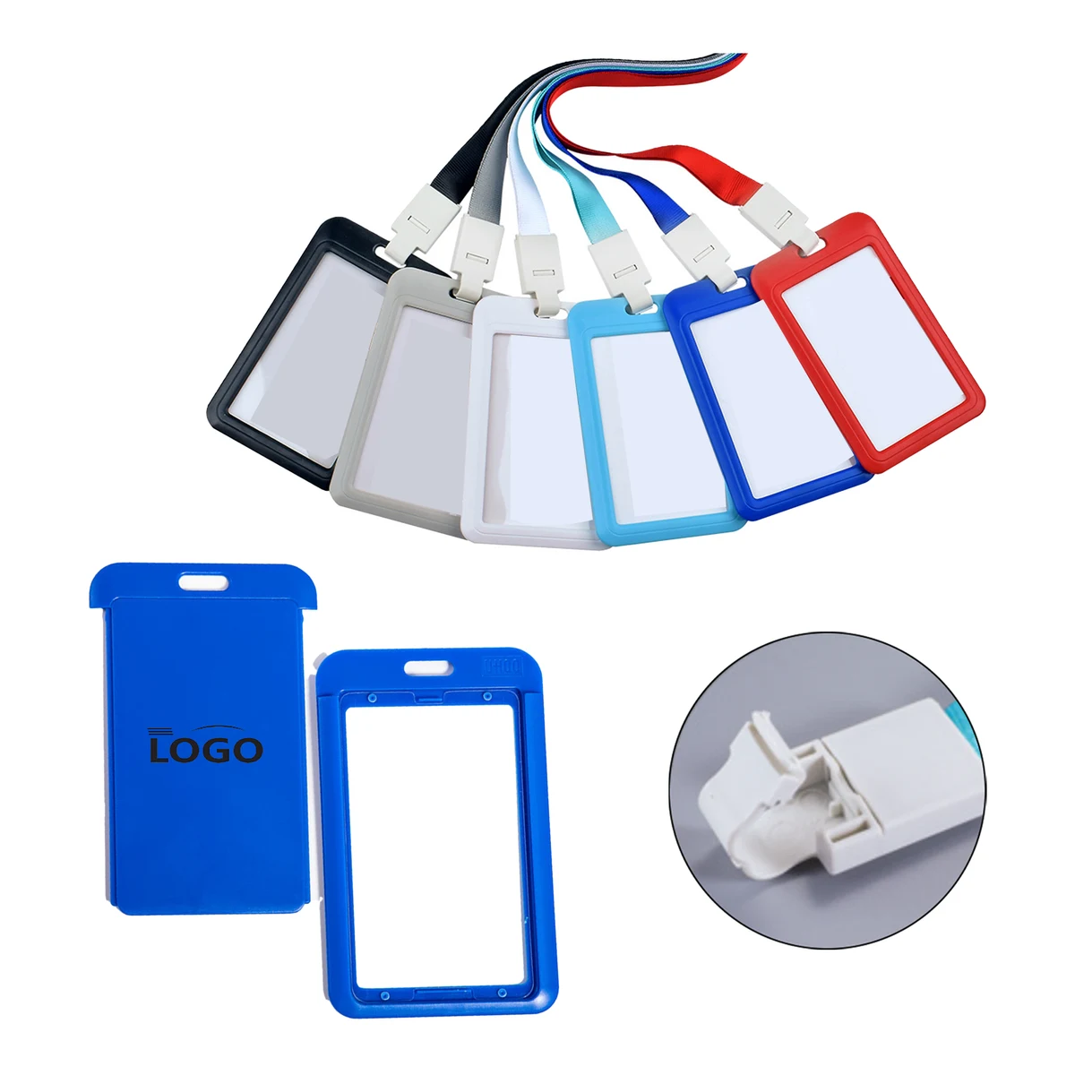 Stylish Transparent Card Holders with Lanyards - For Work ID 1