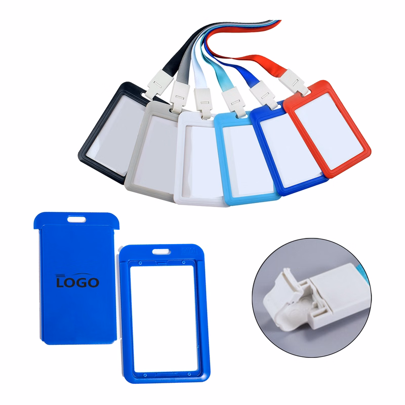 Stylish Transparent Card Holders with Lanyards - For Work ID