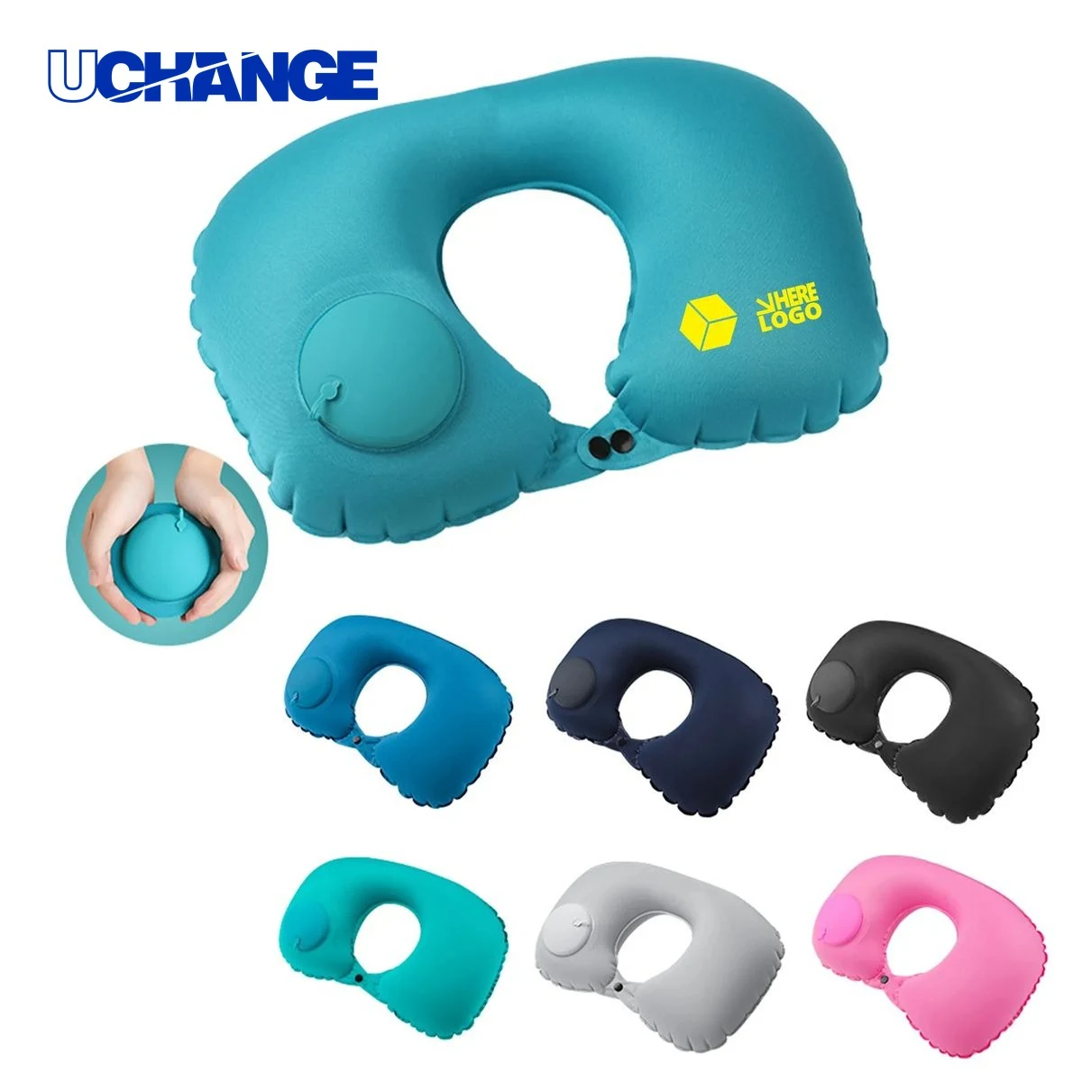 Inflatable Travel Neck Pillow for Airplane Comfort 1