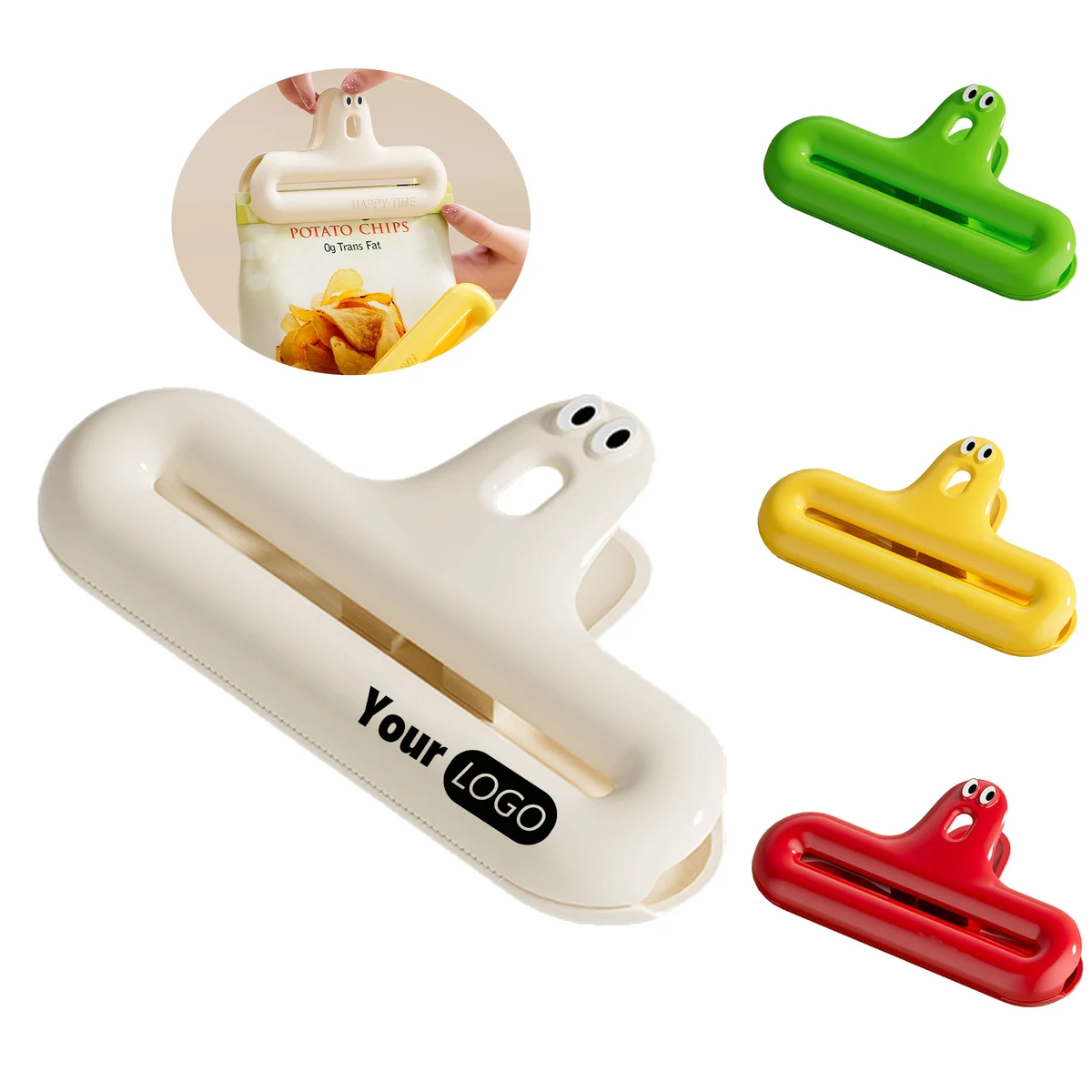 Custom Logo Caterpillar Food Clip Seal 1