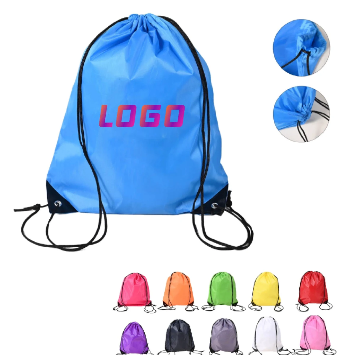 MOQ 10pcs Polyester Cinch Sack 1