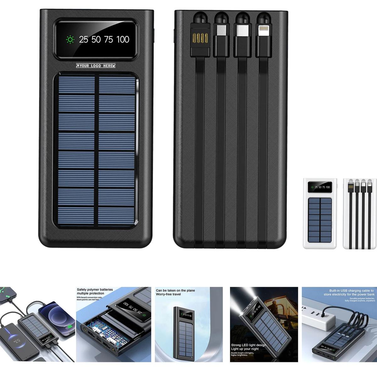 30000mAh Solar Power Bank External Battery Pack 1