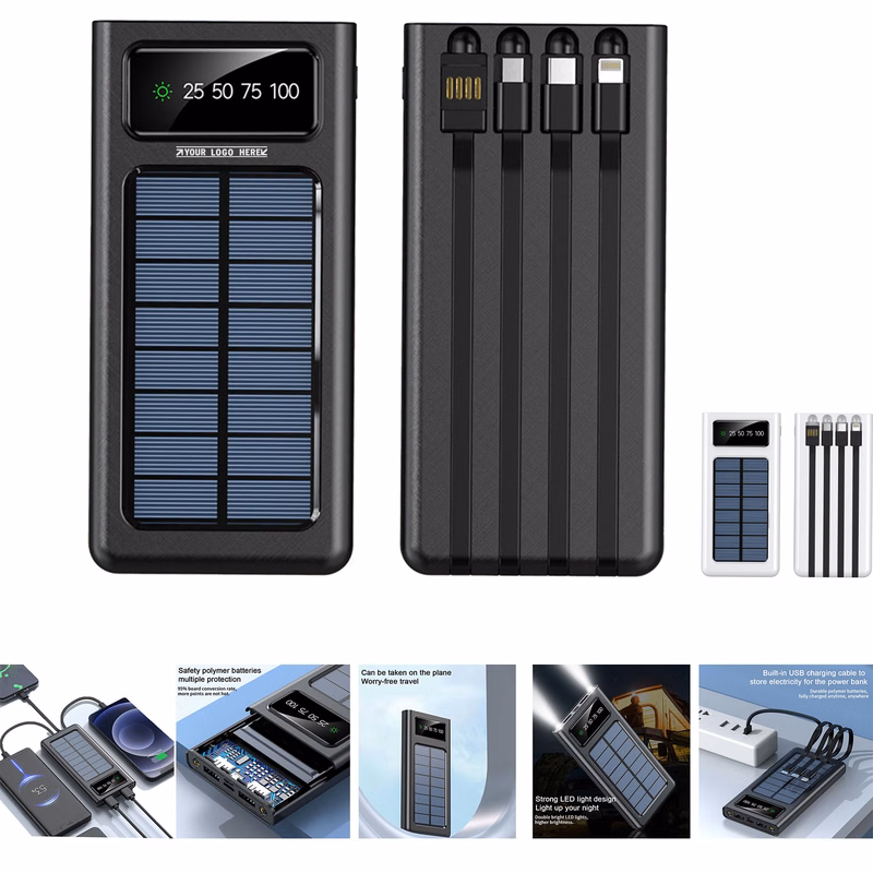 30000mAh Solar Power Bank External Battery Pack