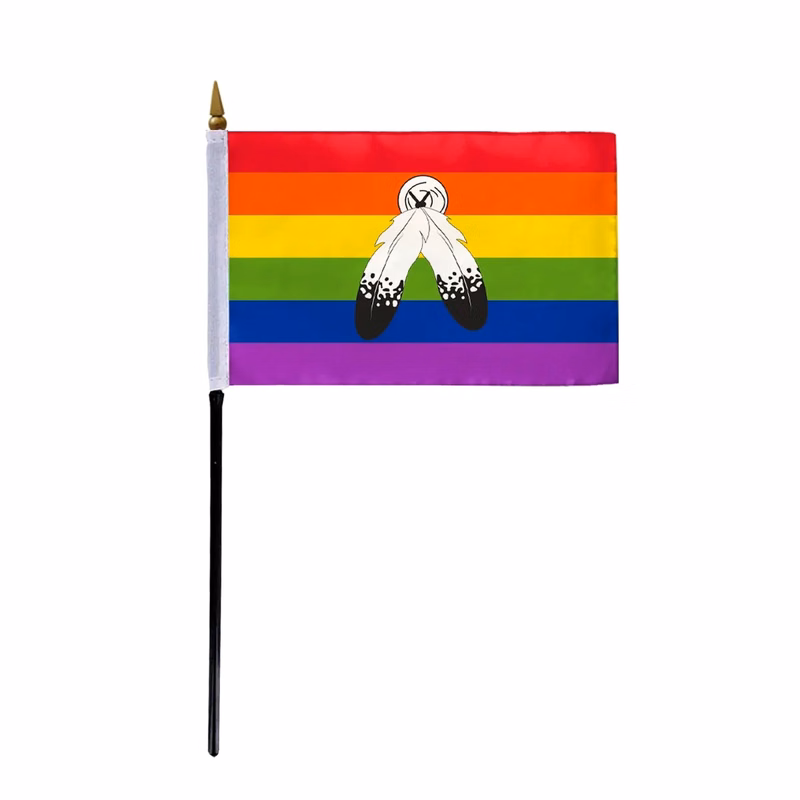 Two-Spirit Stick Flag