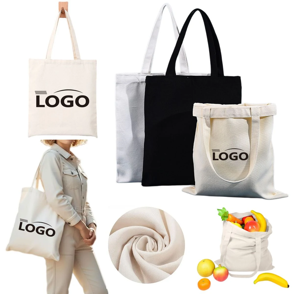 MOQ30 Canvas Tote Bag, custom tote bag with logo imprint 1