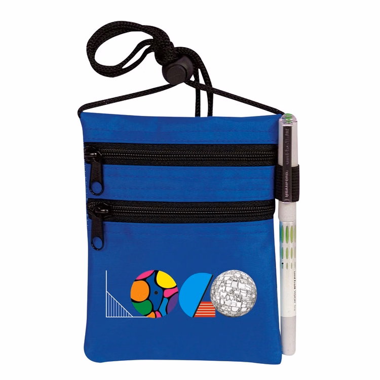 All Purpose Neck Wallet with Dual Zip Pockets