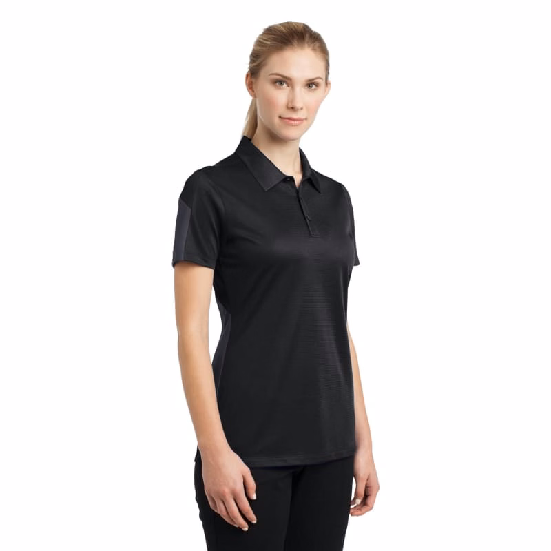 Sport-Tek Women's PosiCharge Active Textured Colorblock Polo.