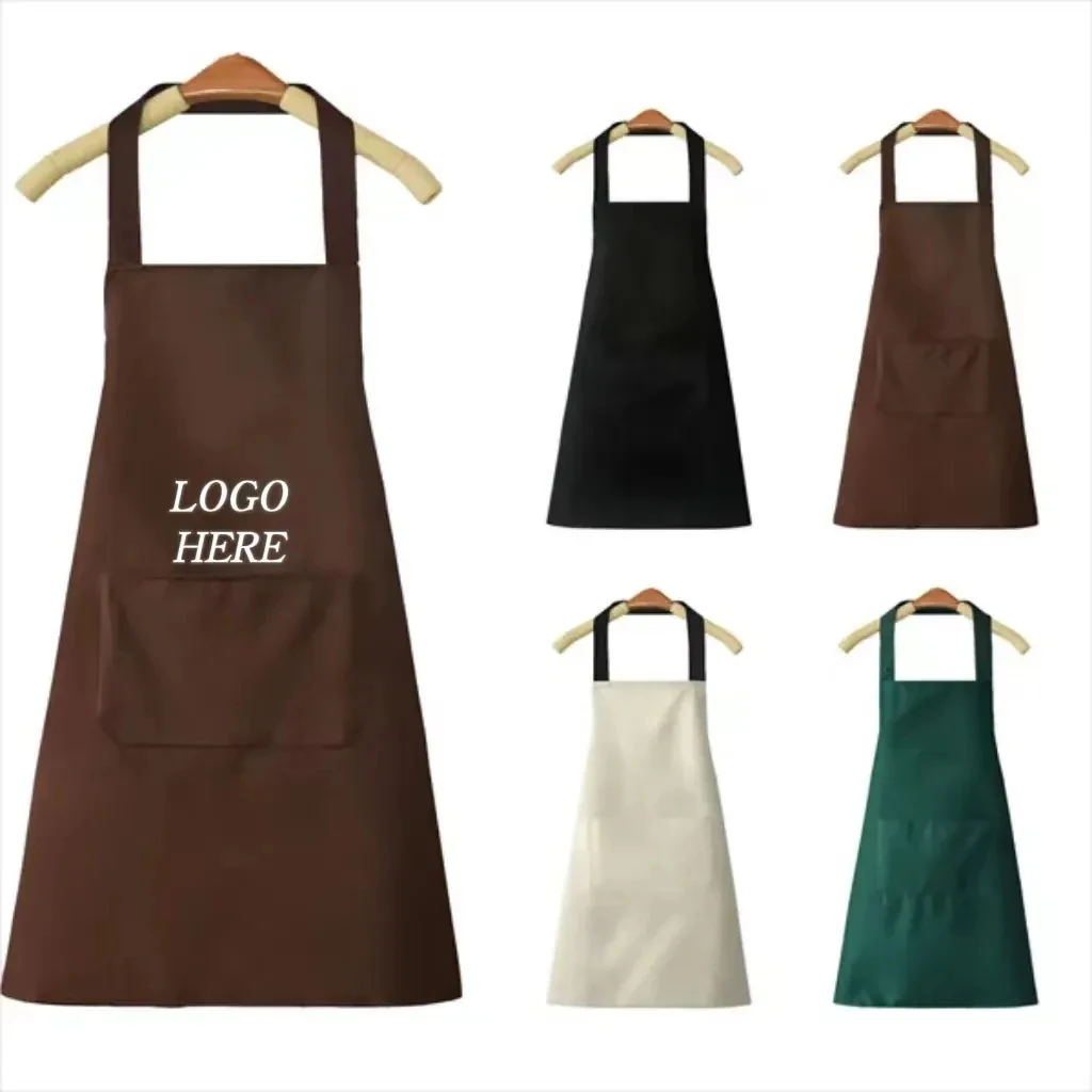 Kitchen Waterproof Apron With A Pocket 1