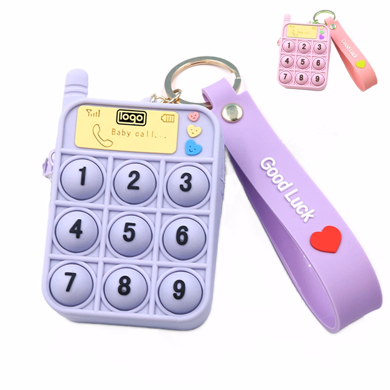 Calculator Shape Push Pop Bubble CoinPurse Fidget Toy